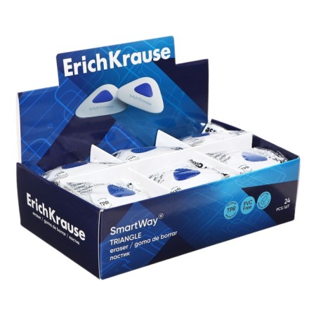 Eraser with Erichkrause "Smartway Triangle", triangular, medium stiffness, hypoallergenic, in a bag with a Euro suspension-8