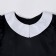 Carnival black dress with a white collar, satin, p/e, rr34, p134