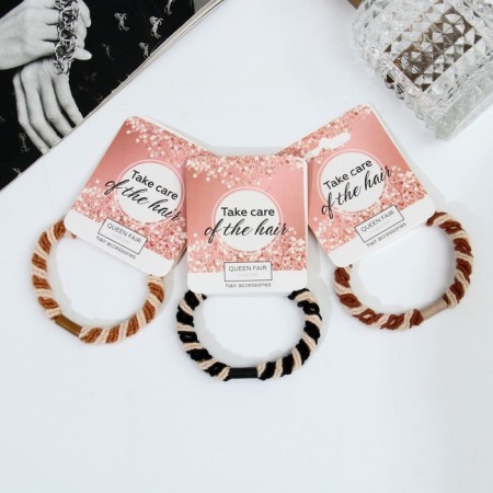Hair elastic band "Sport" Tearing strips, 4.5 cm, mix-1