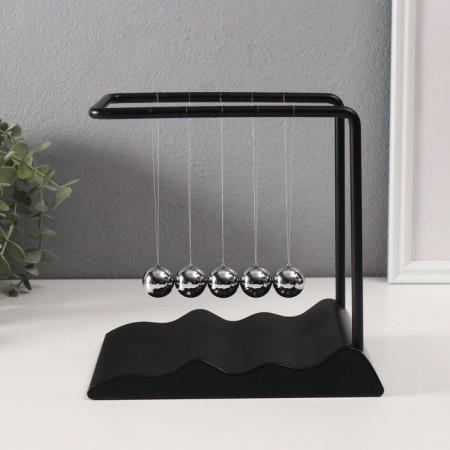Plastic Plastic "Balls of Newton. Waterfall" Black 12.4x18.8x19.6 cm-2