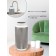 Decorative vase "Contrast", 14 × 14 × 30 cm, white color with silver