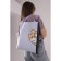 Bag-shop "Cute dog", without lightning, without lining, black/lilac color