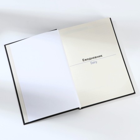 Deliciper of Leduced A5, 160 liters. Solid cover. Leatherette. Black. Cream block-3