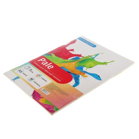 Color paper A3, 50 sheets of calligrata pastel, 5 colors, 80 g/m²-1