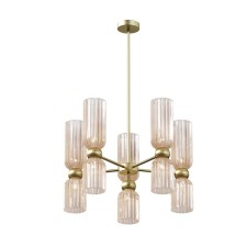 Suspension lamp Maytoni Mod302PL-10CG, E14, 10x40 W, 590x590x850 mm, gold