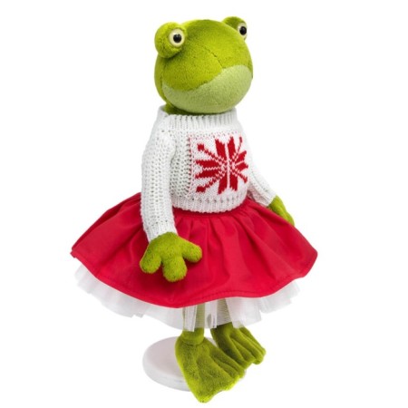 Soft toy "Olivia Kvakovskaya", in a sweater with ornament, 24 cm-1