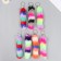 Fluffy on the ring "Tail multi -colored strips" mix h = 15 cm