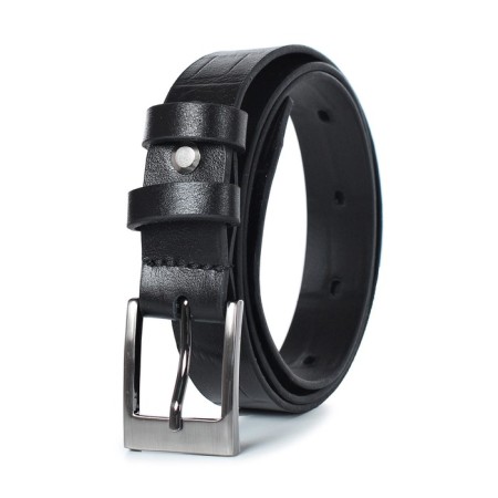 Belt belt children's genuine leather 46522 Black 85x2.5x0.3 cm-1