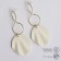 Earrings Metal "Sea", white color in gold