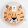 Decorative Ethel Pillow "Tiger", 40x40 cm, velor, 100% polyester