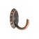 Hook furniture tundra TKO018, one -rod, old copper