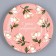 Disposable paper plate "Happy birthday", flowers, 18 cm