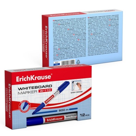 Marker for the Erichkrause W-110, 2.0 mm board, for writing on dry erasure boards, alcohol-based ink without xylol, blue-2