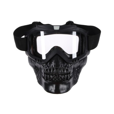 Mask glasses for motor vehicles, collapsible, transparent visor, black color-1