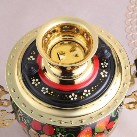 Khokhloma set, oval, 3 objects, samovar 3 l, a teapot 0.7 l, tray-5