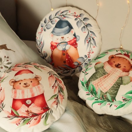 New Year. Decorative Ethel Pillow "warm hugs" 32*32 cm-5