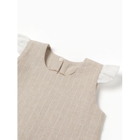 Baby dress minku, beige color, height 92-98 cm-1