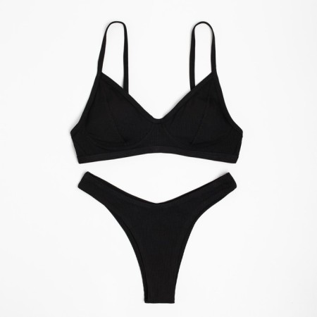 Swimsuit female separate minku color black, size 42-3