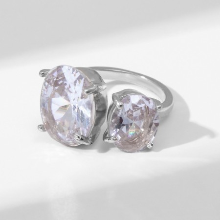 Ring "Jewelry" Ovala, white color in silver, dimensionless-4