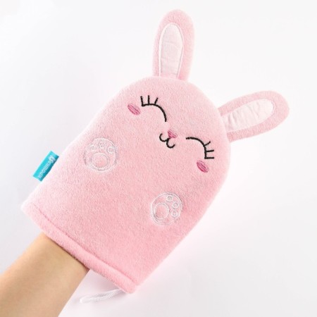 Baby washcloth for bathing "Bunny", mittens, from Mahra-1