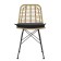 Vetle Flat chair 420 × 560 × 810 mm, artificial rattan, beige color / black