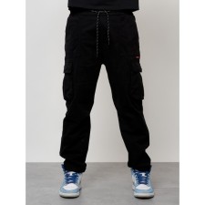 Cargo jeans male, size 48, black color