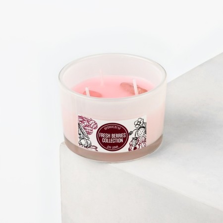 Aromatic candle with natural stones "Fresh": berries, 5 x 7.5 cm.-5
