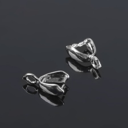 Kulon holder, 11 × 7 mm (set 5 pcs.), Silver color