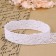 Knitted lace, 28 mm × 10 ± 1 m, white color