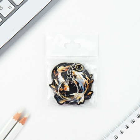 Key keychain wooden "fish", 4.5 x 6 cm-4