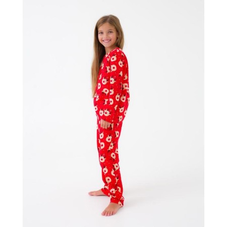New Year. Pajama Children's KAFTAN "Happy New Year" R.28 (86-92)-4