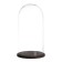 Glass dome -slosh on a wooden stand "Vincent - 1", 30x15 cm, brown