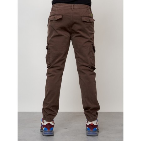 Cargo jeans men, size 44, brown color-7