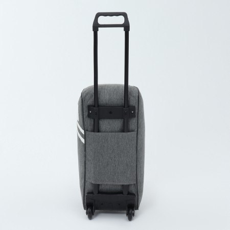 Road bag on wheels, outer pocket, gray color-2