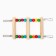 Toy for birds "ladder with beads" 3 steps, 23 cm, mix of flowers