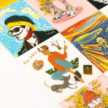 Paper stickers "Artists", 11 × 15.5 cm-1