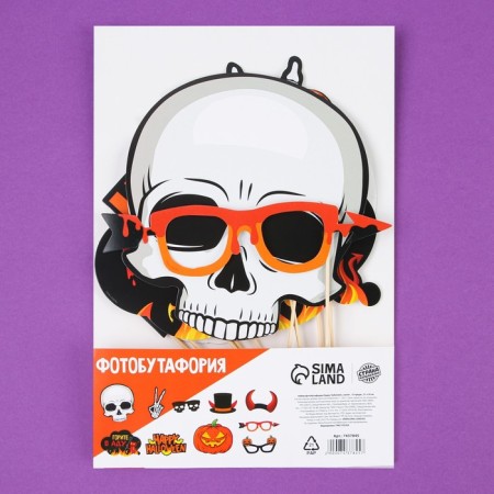 A set of photo boutaphori on Halloween "Happy Halloween", a skeleton, 10 items.-2