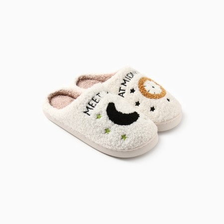 Male slippers, size 42-43, milk color