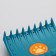 The brush is a large packer soft with drops, a base of 68 x 48 mm, turquoise