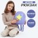Baby backpack for girls made of artificial leather "Star", plush strip, 27x23 x 10 cm