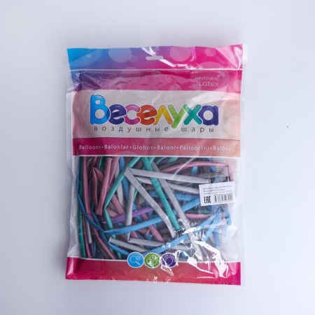 Twisting ball 260, mirror, chrome, set 50 pcs., Mix-1