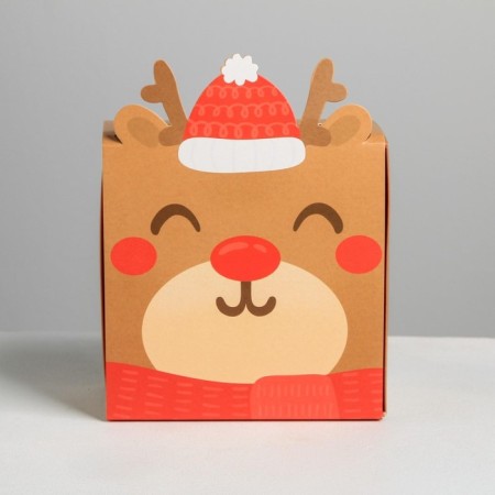 Folding box "Olenenok", 15 x 15 x 8 cm, new year-3