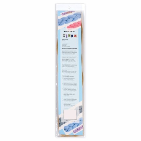Zumba Kanecalon is monophonic, corrugated, 60 cm, 100 g, blond color-4