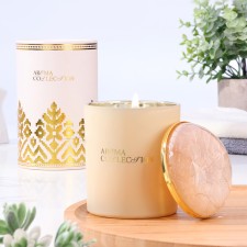 Aromatic candle in a glass 