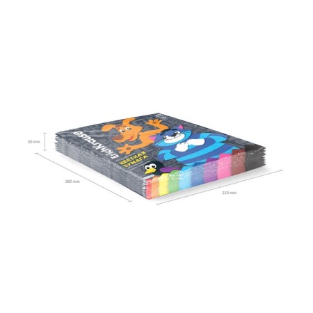Color A4 paper, 20 sheets, 10 colors, unilateral coated, on glue, Erichkrause "Prostokvashino", for children's creativity-8