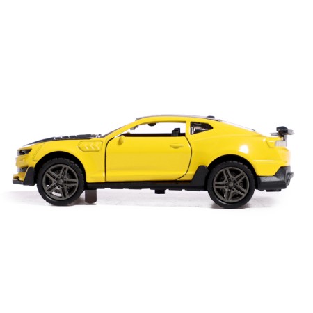 Metal machine "Night Racing", inertial, 1:32, doors, sound and light effects open, yellow color-1
