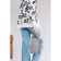 Bag Cross-Bodi with a zipper, Textura, small size, color light gray