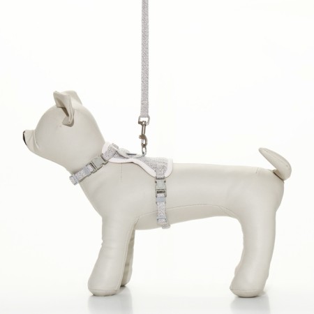AMONICE SECTION "Mouse" with a soft harness, leash 120 x 1 cm, Osh 18-22 cm, fire 24-30 cm, gray-1