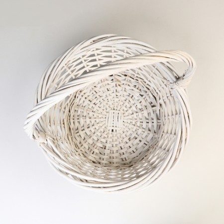 Stick of baskets, 49x18/45 cm, 39x16/38 cm, 30x13/33 cm, white, willow-5