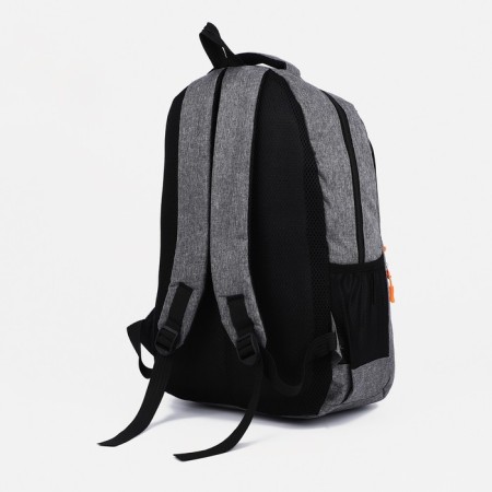 Male backpack on a zipper, 2 outer pockets, color gray color-1